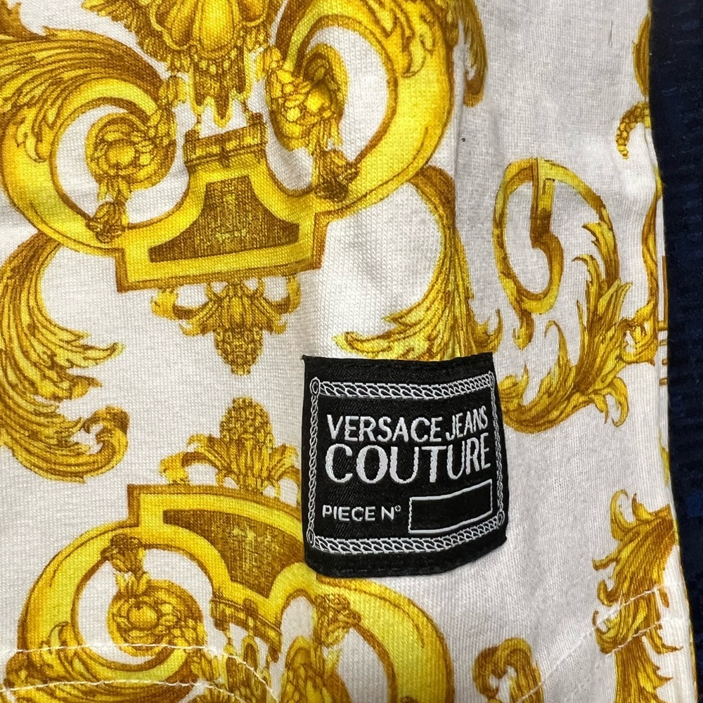 Versace Jeans Collection Gold Patterned Tee - Picture 2 of 5
